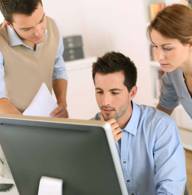People browsing local businesses together